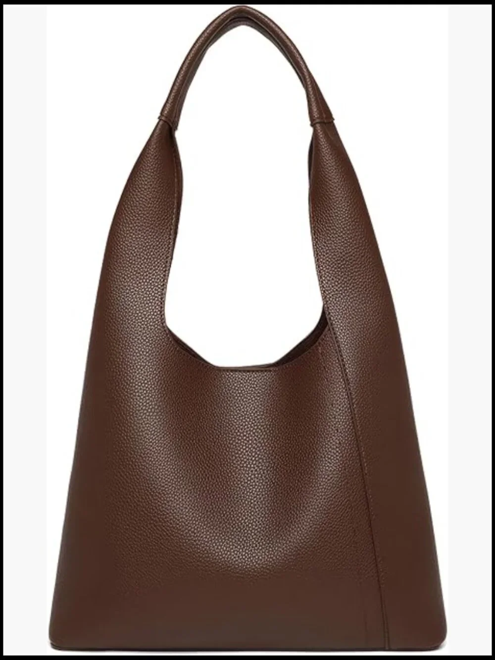 Slouchy Hobo Bag Soft Vegan Leather Large Tote Shoulder Purse Set of 2